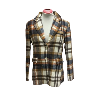 YH & Co Womens  Size 8 Blazer Brown / Checked 