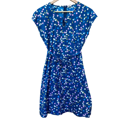 Miranda Murphy Teal Colourful Spot Patterned Dress Size 8