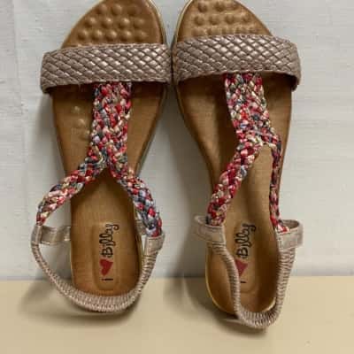  I ❤️ Billy Mirine Rose Gold Multi Sandals