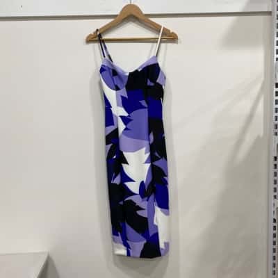 Kookai Womens  Size 36 Shoestring Strap Dress Black  / Blue / Purple / White 