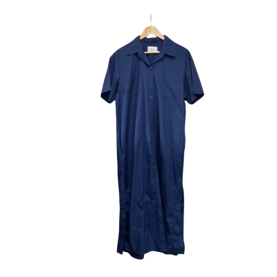 Unison Womens  Size 10 Shirt Dress Navy Blue 
