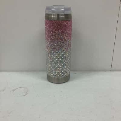 Jacqueline Kent Crystal/Rhinestone Tumbler W/Clear Lid