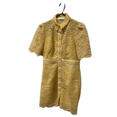 Sandro Womens  Size 3 Midi Live Dress Yellow 
