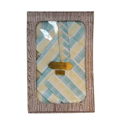 Natassa Boxed Linen Tablecloth & Serviettes - New in Original Box