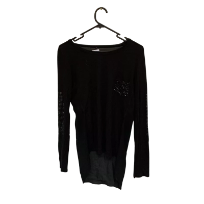 Womens Long Sleeve Embellished Top Size S 