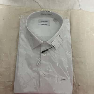 Calvin Klein Mens  Size 46 Business Shirt White 