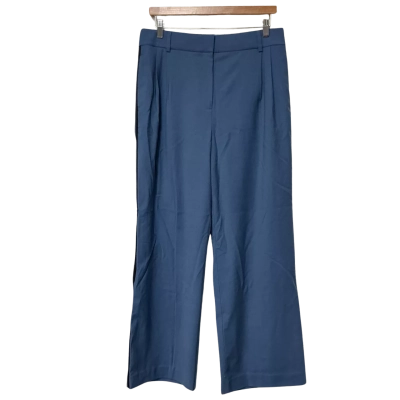 Saba Celeste Wool Pleat Front Pants BNWT Size 14 Steel Blue 