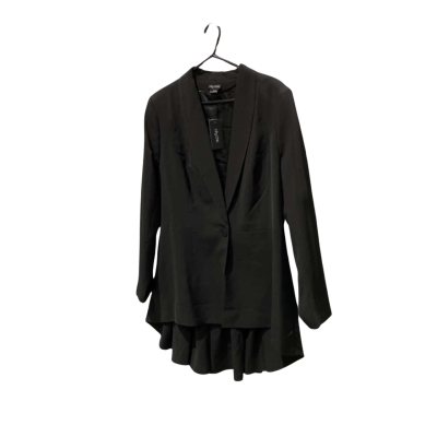 City Chic Womens Seeet Longline Jacket  Size L Black  