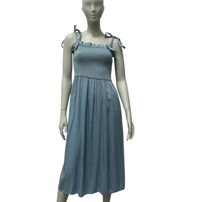 Vila BNWT Womens  Size 12 Midi Dress Blue 