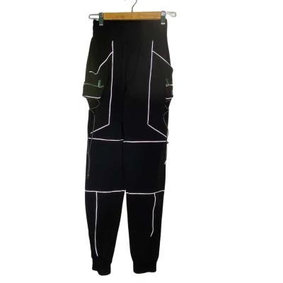  Womens  Size 6 Ankle Length Pants Beige / Black  / Silver 