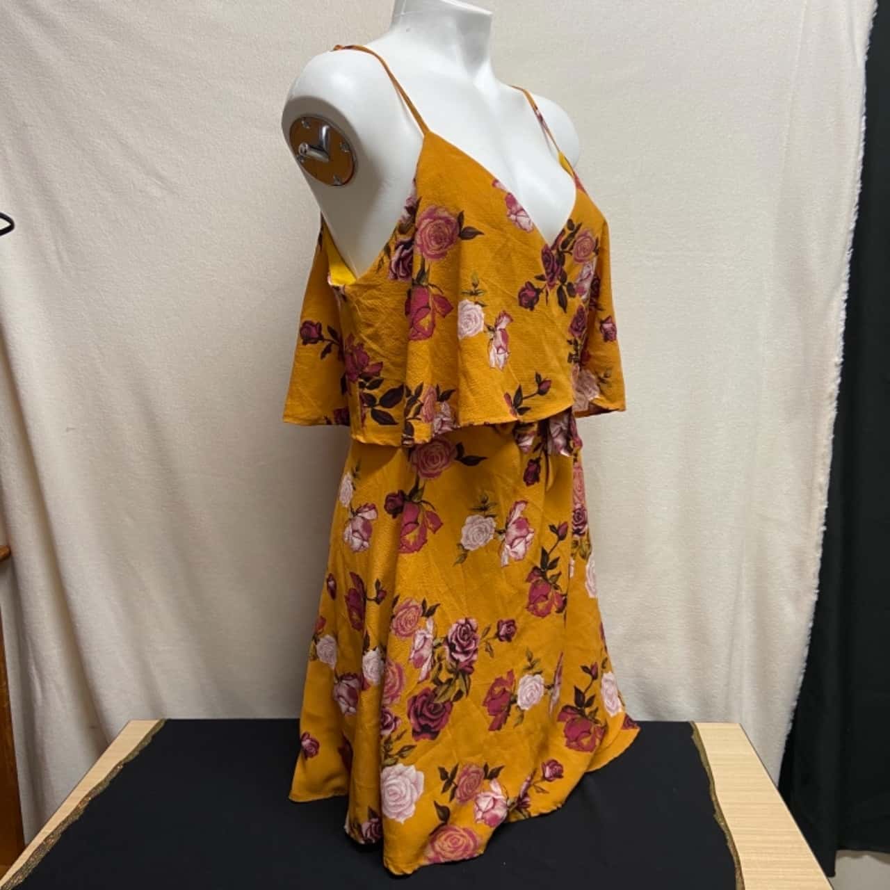 Ally Fashion Womens Size 14 Floral Dress Floral/Pink /Yellow