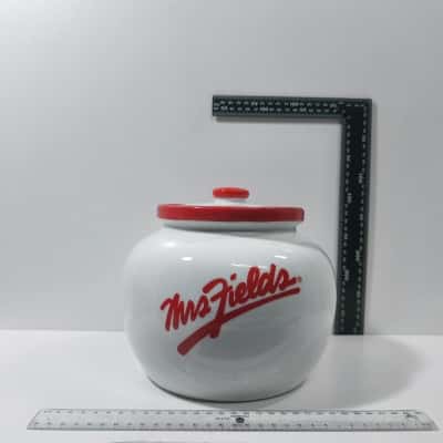 Mrs Fields Cookie Jar with Lid Preowned 