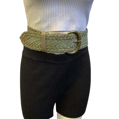 Marcs Womens Size M-L Leather Woven Belt 