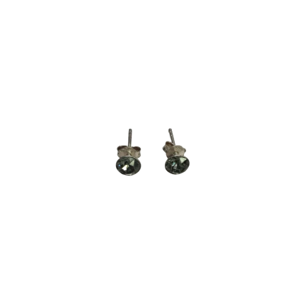 925 Silver Earrings With Dark Cubic Zirconia