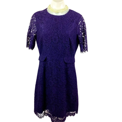 Alannah Hill Her Perfect Date Dress Navy Lace Size 12 