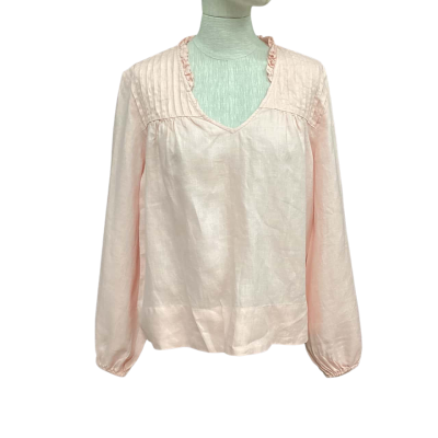  Elms + King  Size S Long Sleeve Top Salmon Pink  