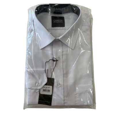  Mens Size L Career Gloweve Business Shirt White 