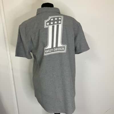 Harley Davidson Mens  Size M Grey / White 