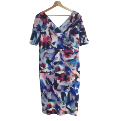Ispirato Women  Size 16 Short Sleeve Dress  Multicoloured / Pattern 