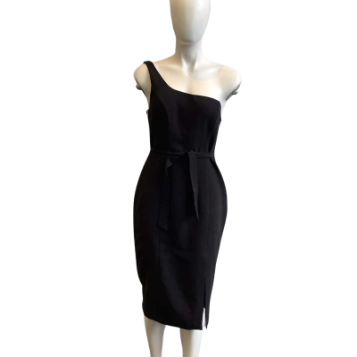 BNWT White Fox Women's Size M Savanna Midi Dress Black   