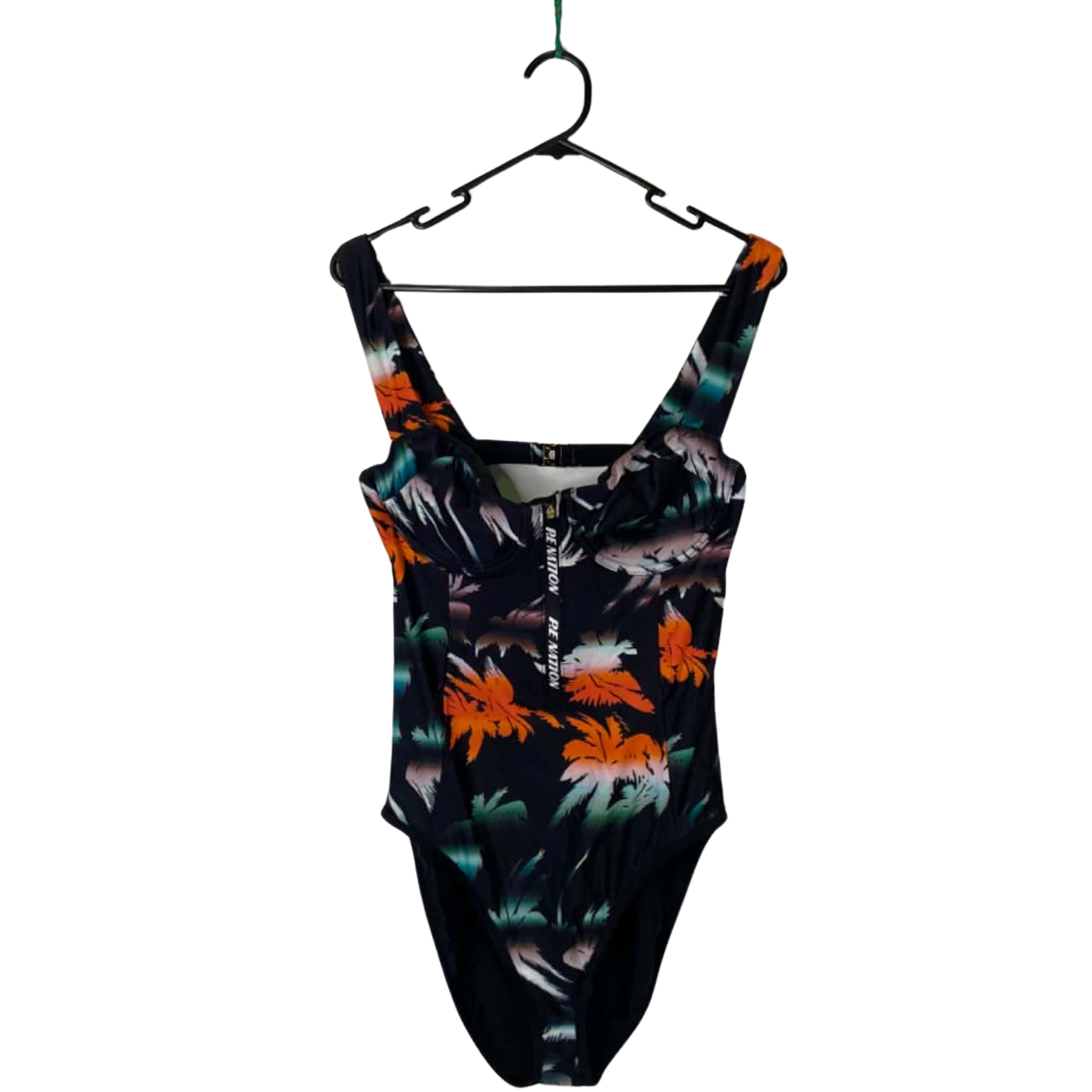 P.E Nation Womens Size XL Black/ Multicoloured One Piece Bathing Suit(s)