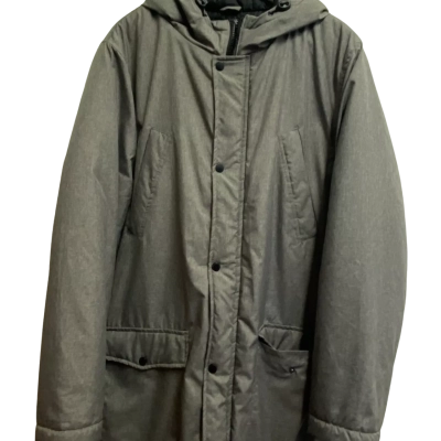 Pierre Cardin Mens  Size XL Bomber / Hood Jacket Grey 