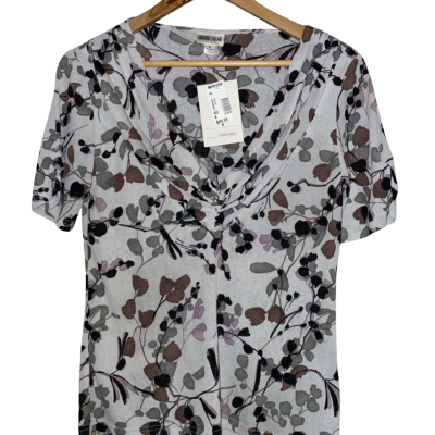 Brown Sugar Women's Size M Floral-Grey Top