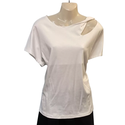 Serafina Womens  Size 16 Short Sleeve Top White 