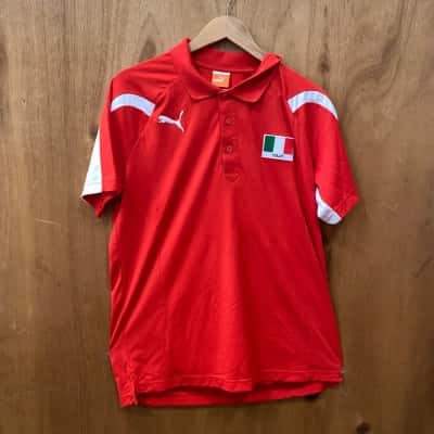 Puma Red Italy Polo Shirt Size L