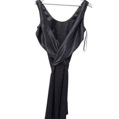 Events Women's Size 12 Casual Dress Black  / Polka Dot / White 