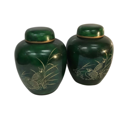 Xamaji Emerald Green Ginger Jars 15 x 11cm