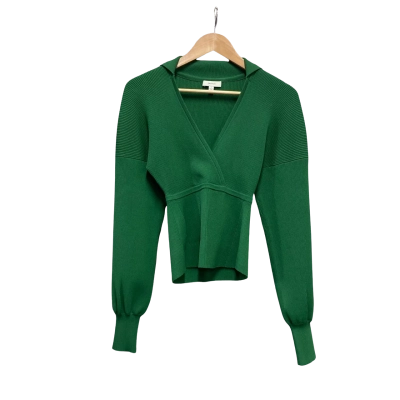 Oroton Womens  Size S Long Sleeve Top Green 