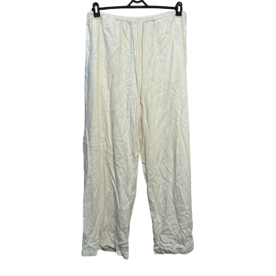 Ghanda Womens  Size L Wide Leg Pants Natural 