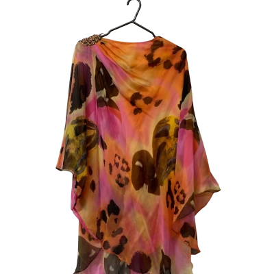 Womens Honey and Beau  Size 6 Kaftan Burnt Orange / Olive / Pink  