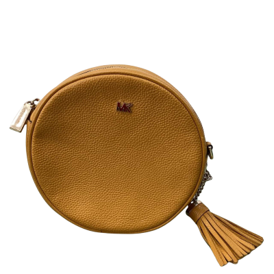 MICHAEL KORS Circle Crossbody Bag – Marigold Leather Ta