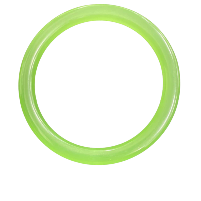  Womens Bangle Jade-like glass. Green 