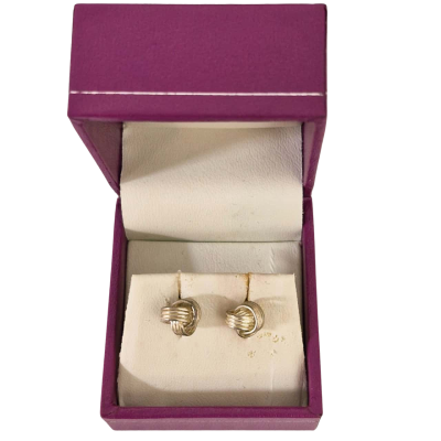 Womens 925 Silver Love Knots Stud Earrings 