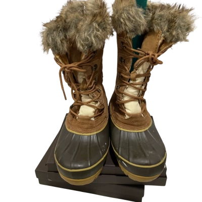 Khombu Size 9 Snow Boots Brown 