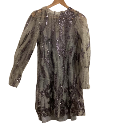 Zara Womens  Size M Cocktail Dress Grey 