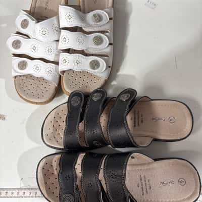  Women’s Size 7 Sandals with Velcro tabs - CoralSol