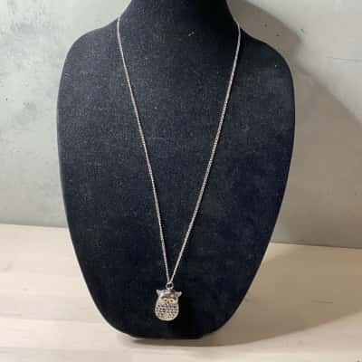 Owl Watch On Link Chain Necklace