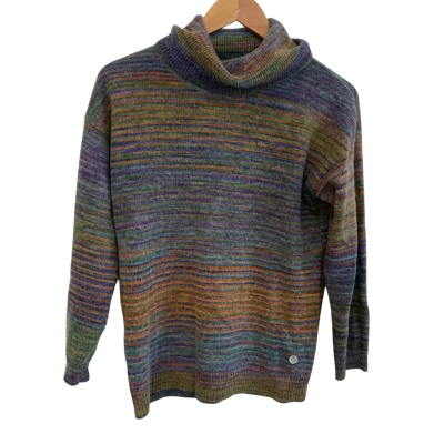 Yarra Trail Womens  Size XS Roll Neck Jumper Multicoloured / Striped 