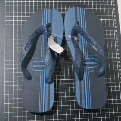 Havaianas Mens Size US6 / 7 Sandals Blue / Striped 