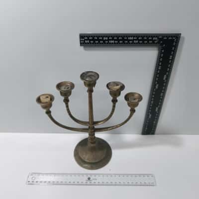 Vintage Brass Candelabra As Is 