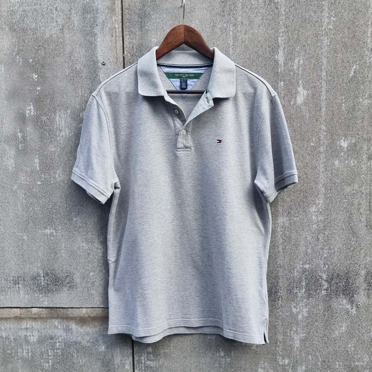 grey golf polo