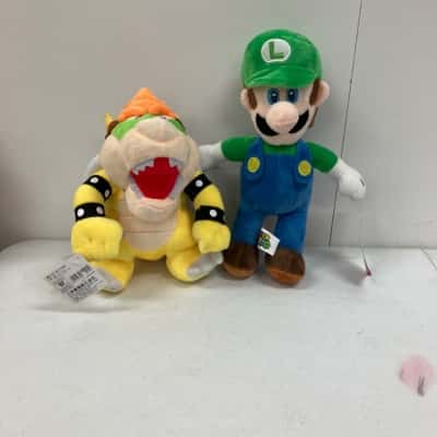 Super Mario Bowser + Lugi Plush BNWT
