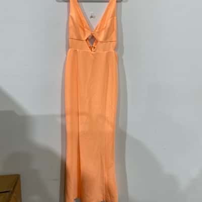 White Fox Dress Womens  Size L Orange 