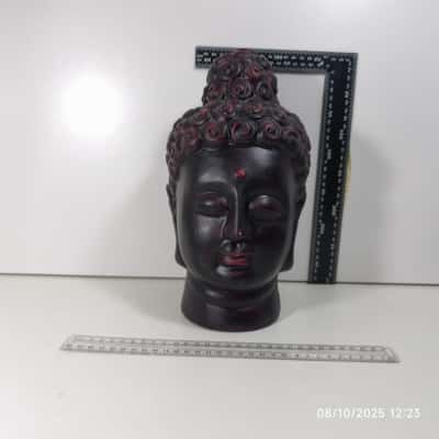Ceramic Buddah Head Hollow Painted 