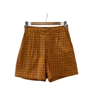 Princess Highway Womens  Size 8 Tailored Shorts Checked / Orange / White 