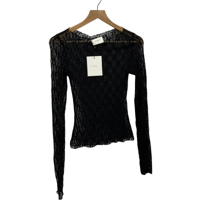 Dissh Womens  Size XS Long Sleeve Top Black  